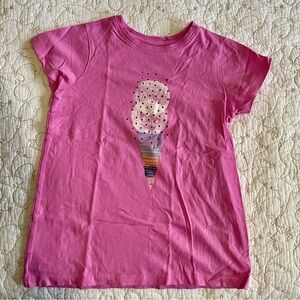 NWOT Tea Collection Pink Ice Cream Cone Kids Tee